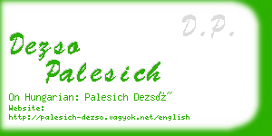 dezso palesich business card